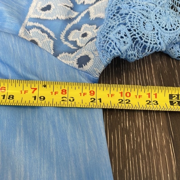 Vintage Muumuus Dress Blue Floral - Picture 11 of 17